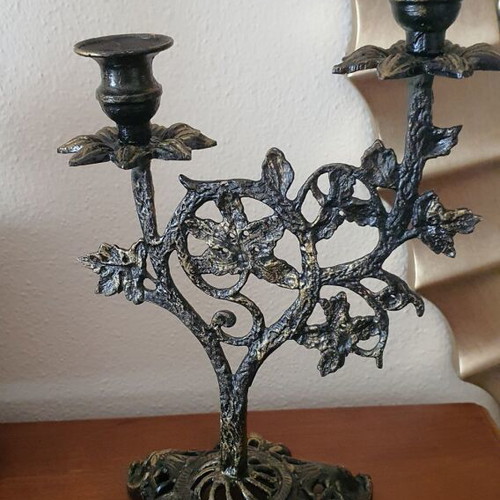 Bronze candlestick like new, height 30cm