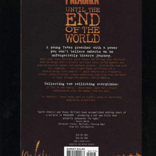 Preacher Until the End of the World 1997 used DC Comics book