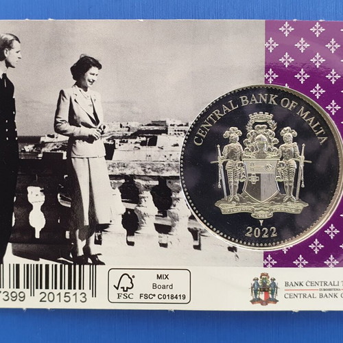 The Queen's Platinum Jubilee 2.5 Euro Coin Malta 2022 new