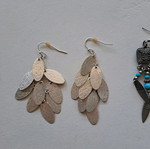 Faux bijoux earrings used, pack of 7 pairs