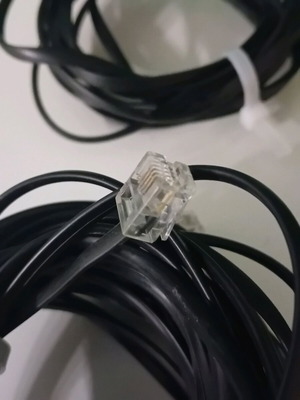 Telephone line cables like new, 3m and 2m