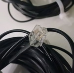 Telephone line cables like new, 3m and 2m