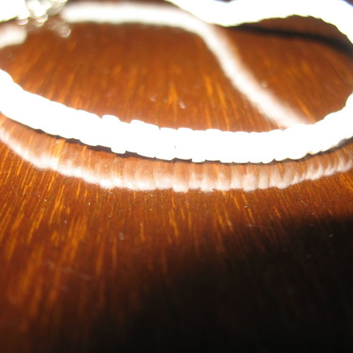 Coral white handmade anklet 23 cm from Hawaii