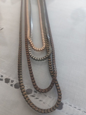 Multistrand necklace set in various colors, like new