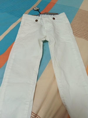 White pants for 3-year-old boy new, size 110 cm