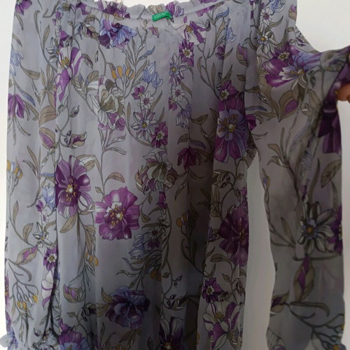 Benetton blouse gray-purple, new, size M to L