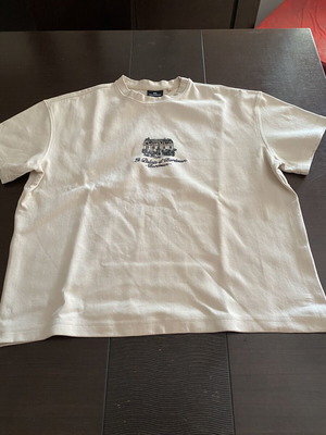 Pull & Bear Le Palais d'Bordeaux T-shirt, cream/off-white, size S