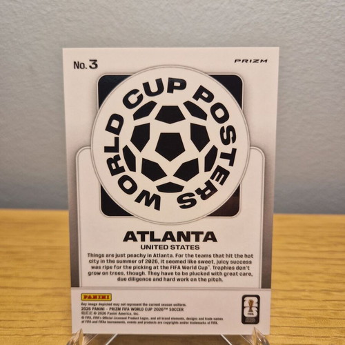 2026 Panini Prizm FIFA World Cup Posters Atlanta case hit SSP silver like new