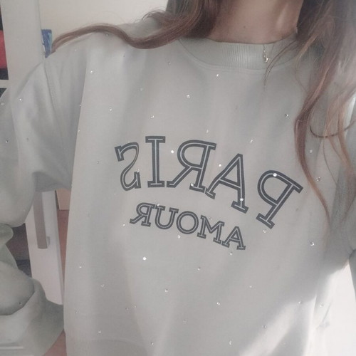 Paris Armour H&M sweatshirt like new, light pistachio color
