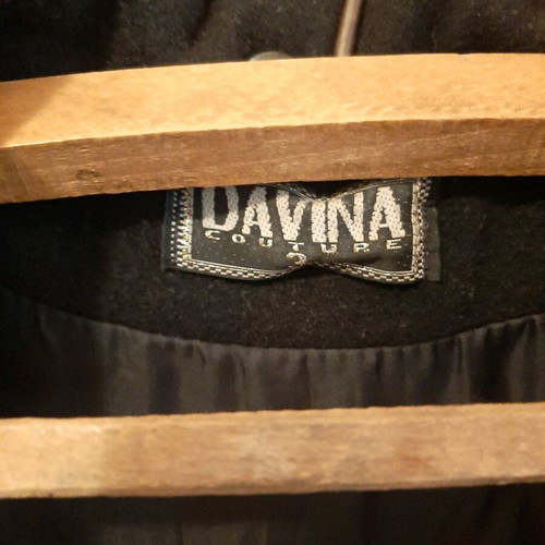 Wool coat with synthetic fur like new, size L, black