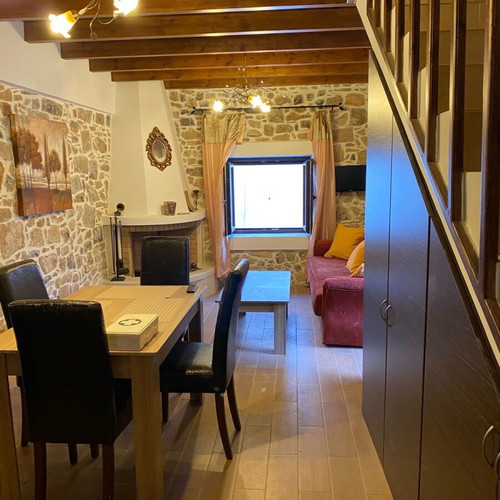 Stone-built maisonette 65 sqm with balcony and fireplace in Sitia