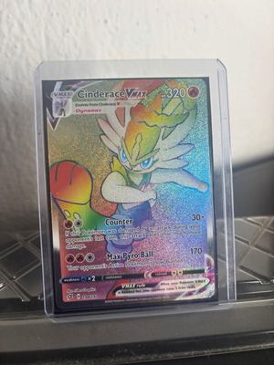 Pokemon Rebel Clash 194/192 Cinderace VMAX (Secret Rare) like new