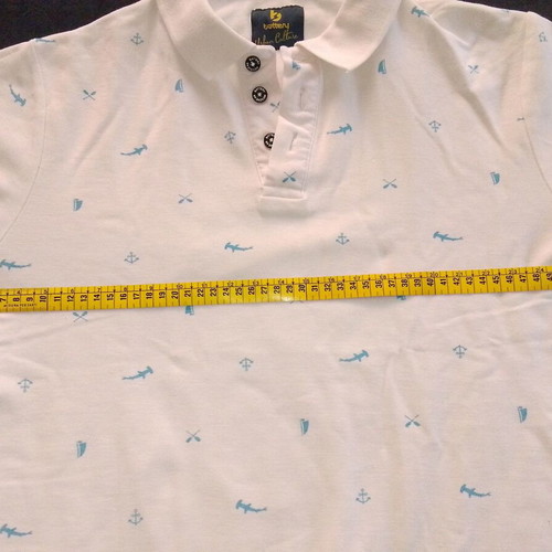 Battery men's short-sleeve t-shirt like new, white with turquoise design, size M