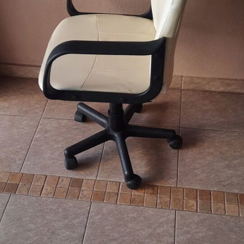 ArteLibre ABA PVC office chair 53x49x85-97cm beige like new