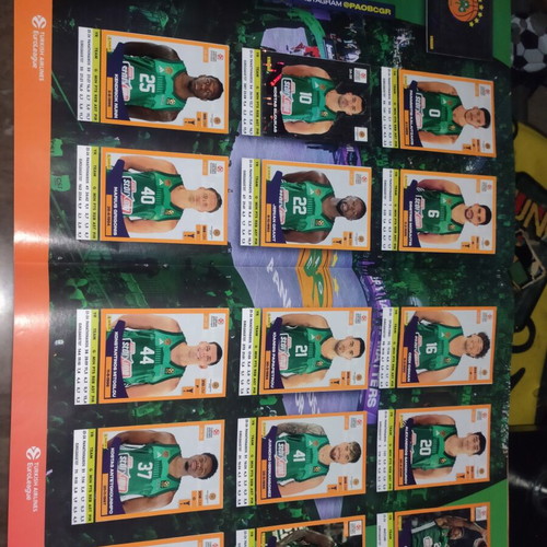 Euroleague 2024-2025 sticker album like new with Panathinaikos stickers