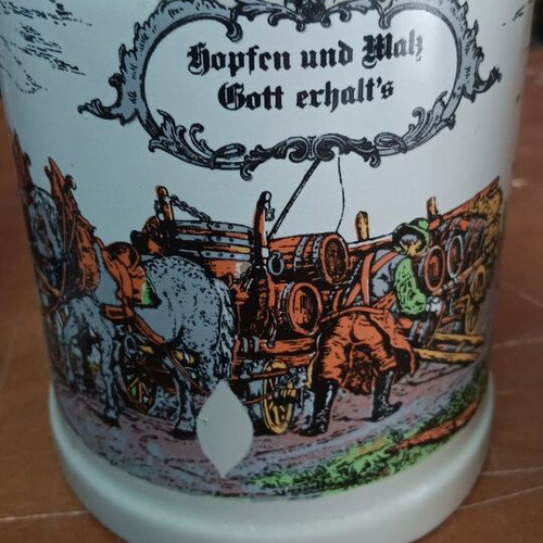 Beer glass set used, pack of three, Germany