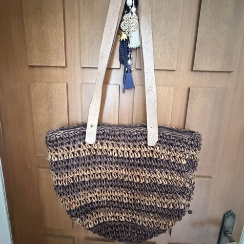 Summer shoulder bag, brown