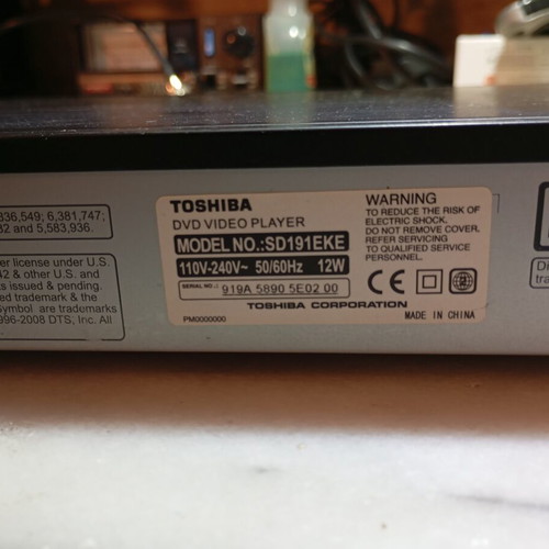 Toshiba DVD player used, no remote control