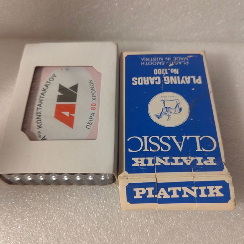 Playing cards used, pack of two