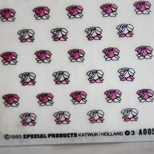 El Greco vintage 1985 nail stickers kisses roses new
