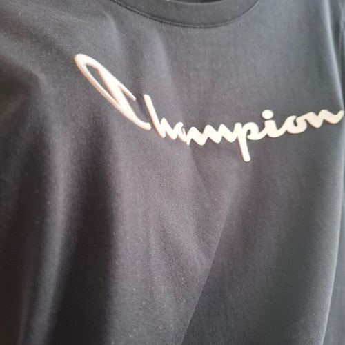 Champion Women's T-Shirt XL Black New with 3D Logo