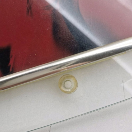 Glass photo frame like new with ceramic decoration