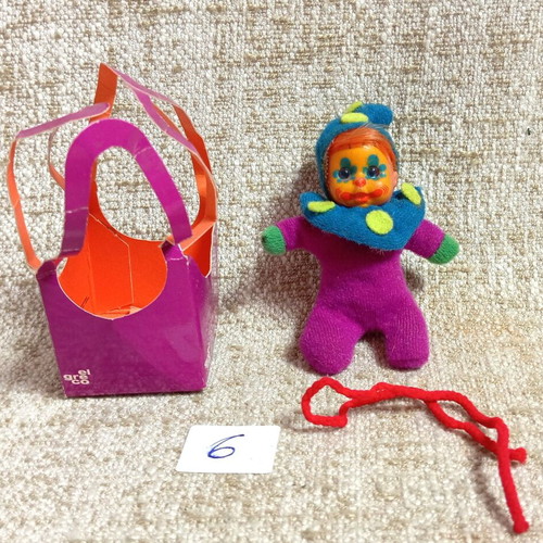 El Greco Mini Clown Bean Doll 80s Vintage New