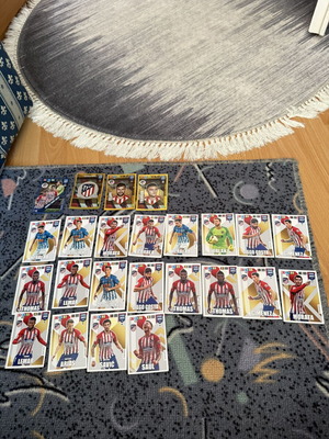 Adrenalyn XL Atletico Madrid stickers used, complete set