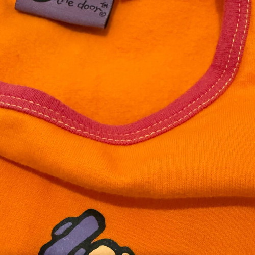 Bang On The Door warm pajama top S like new, pink orange