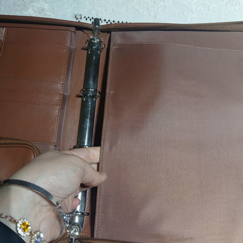 Leather A4 Folder Lavor like new with tablet and document pockets