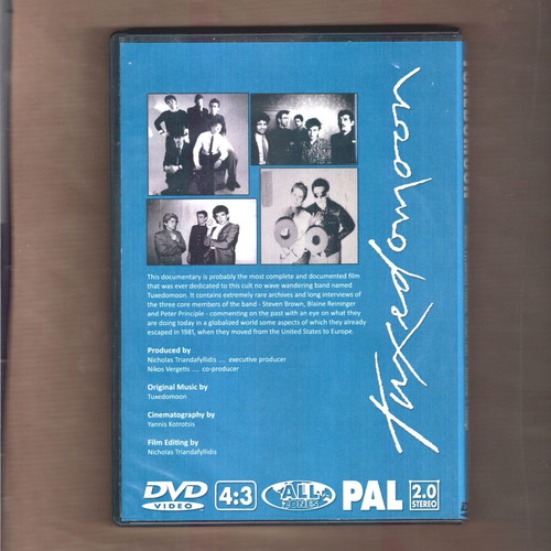 Tuxedomoon No Tears DVD used, Greek rock documentary
