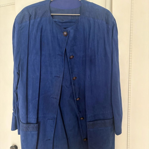Blue set with skirt like new, size 46
