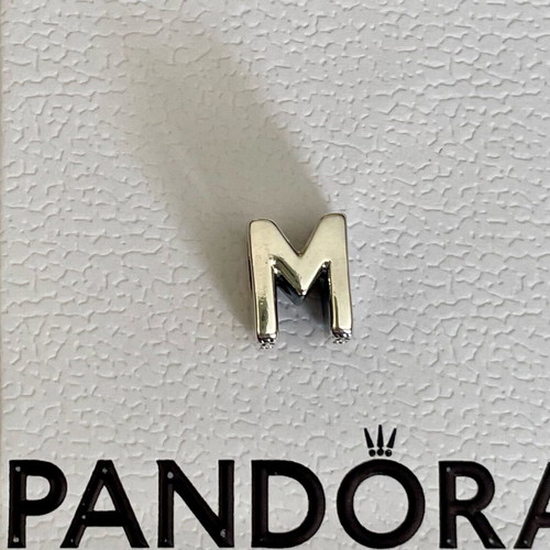 Pandora Charm Monogram M silver new with certificate