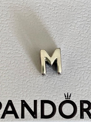 Pandora charm μονόγραμα Μ καινούργιο, ασημένιο 925