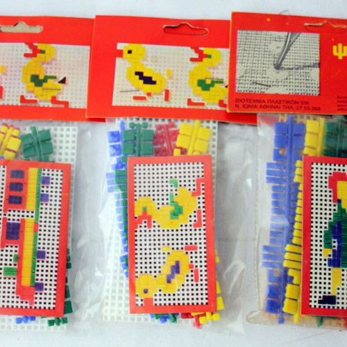 SIK vintage 70's mosaic toys set of 3 new, No 30 sealed