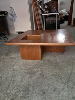 Wooden square coffee table used