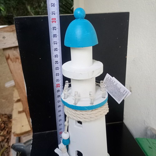 Decorative lighthouse with light 32cm new