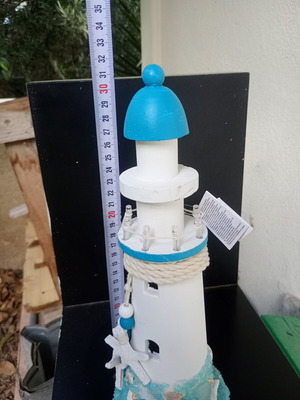 Decorative lighthouse with light 32cm new
