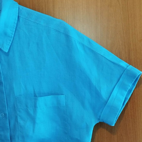 MNG light blue women's shirt linen size S like new