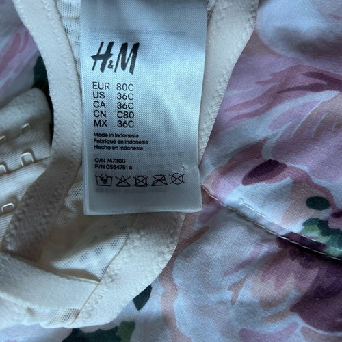 H&M beige lace lingerie set 80C and M new