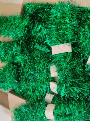 Vintage Christmas green garlands set of 10, new