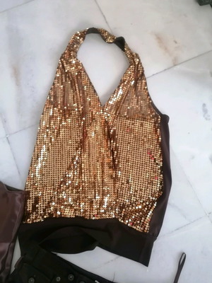 Set skirt, shorts and sequin top like new