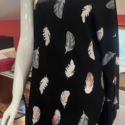 Mini dress XL new, colorful, one strap and batwing sleeve