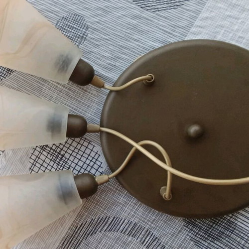 Vintage ceiling light with three E14 bulbs like new