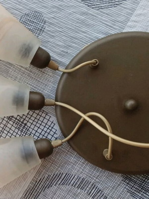 Vintage ceiling light with three E14 bulbs like new