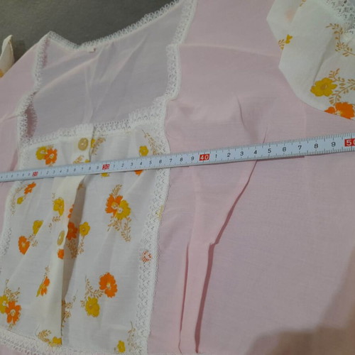 Vintage women's nightgown new old stock, size 52, pink floral
