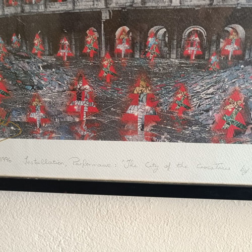 Artistic framed print of the Colosseum Rome 1996 used