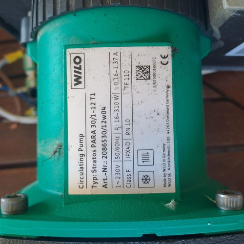 Wilo Stratos PARA 30/1-12 T1 circulator pump like new
