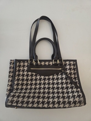 MOTF Premium τσάντα tote με σχέδιο houndstooth