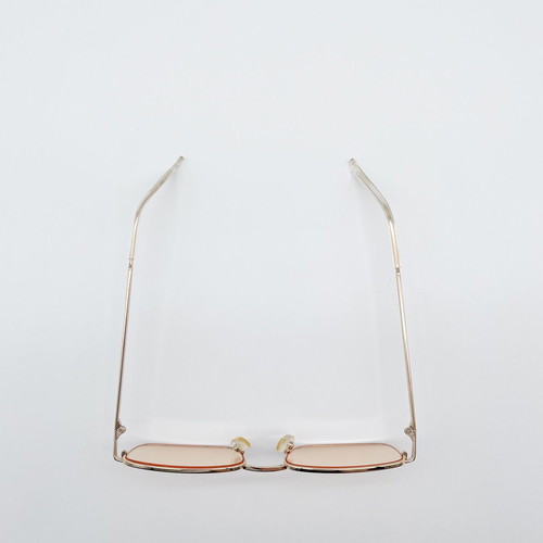 Pull & Bear Gold Rectangular Sunglasses used, Medium